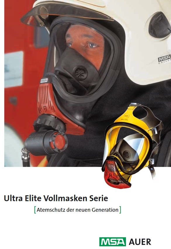 AUER Ultra Elite Atemschutzmaske EN 136 3S Vollmaske in Tragebüchse NEU THW 