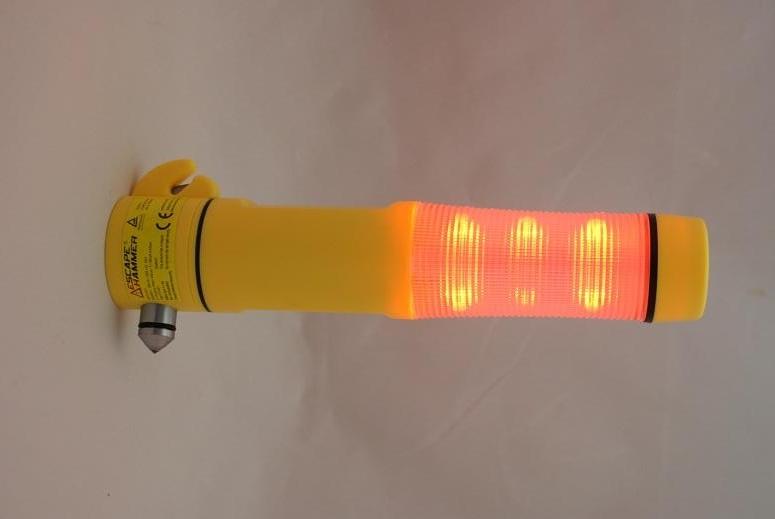 Notlampe LED Warnleuchte Notfall Hammer Taschenlampe KFZ Sicherheit Auto  Unfall
