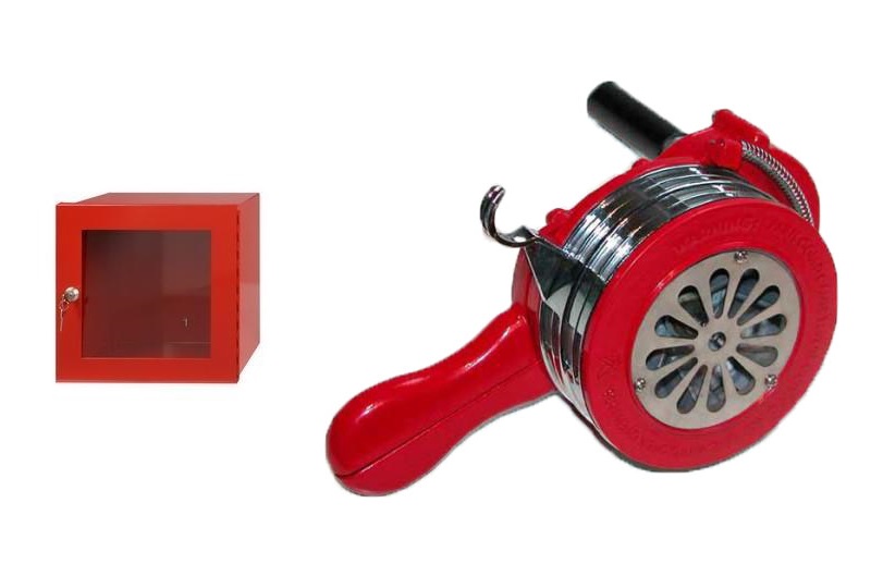 Pro-Lift-Werkzeuge Standsirene 120 dB Handkrubel-Sirene Alu tragbar Alarm  manuell THW Feuerwehr anthrazit Aluminium-Gehäuse